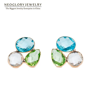 

Neoglory Austria Crystal Stud Earrings For Women Girl Friend Fashion Jewelry Birthday Holiday Gifts 2020 Brand New