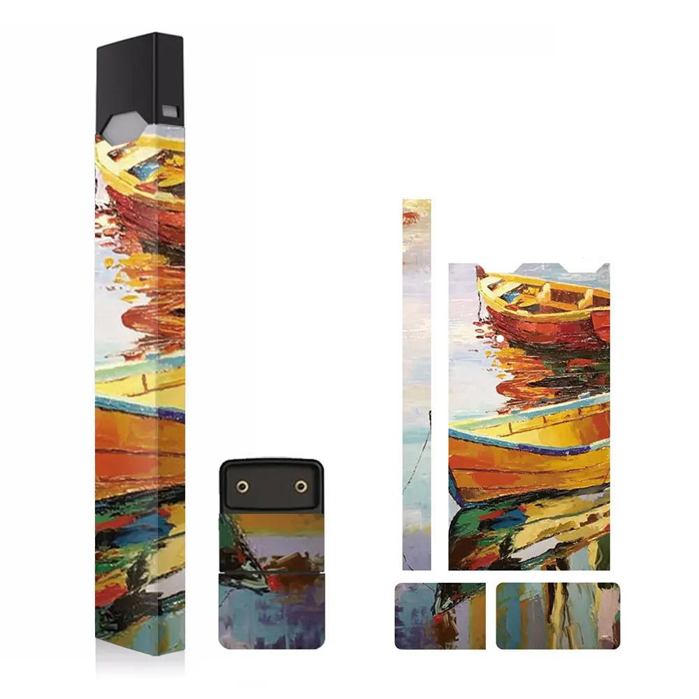 SHIODOKI 2 Pack Juul Skin Decal для Pax JUUL 2.5D технология ультра тонкая защитная наклейка для JUUL Wraps Cases-landscape2 - Цвет: FJ0009