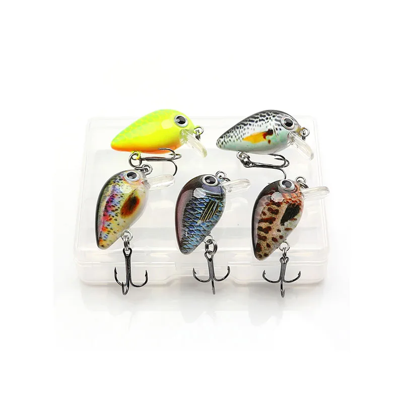 TREHOOK мини рыболовные приманки, воблеры 1,8 г 3 см 5 шт. воблеры набор приманок жесткий плавающий комплект искусственная рыболовная приманка на щуку - Цвет: Combo B