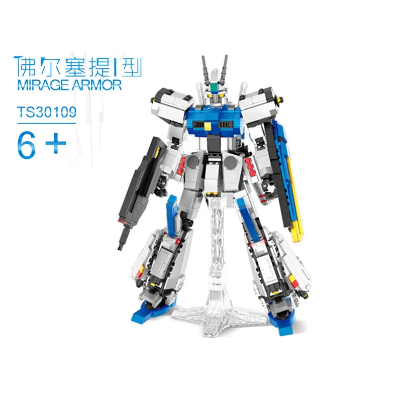 

QiaoLeTong robot Fire model DIY Fight inserted Building Blocks Kids Educational toys brain game toy brick gift TS30109-1