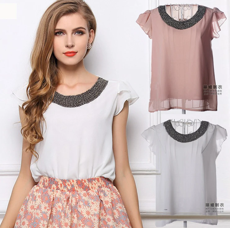 short sleeve evening tops