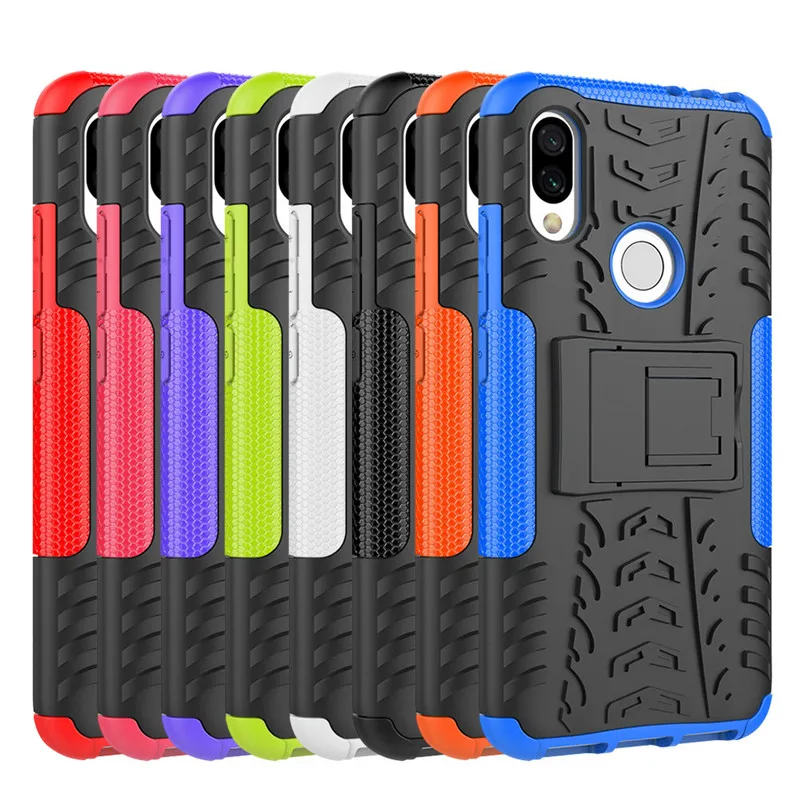 

Redmi7 Case For Xiaomi Redmi 7 Back Cover PC TPU Silicon Stand Armor Heavy Rugged Phone Celulars Fundas Coque
