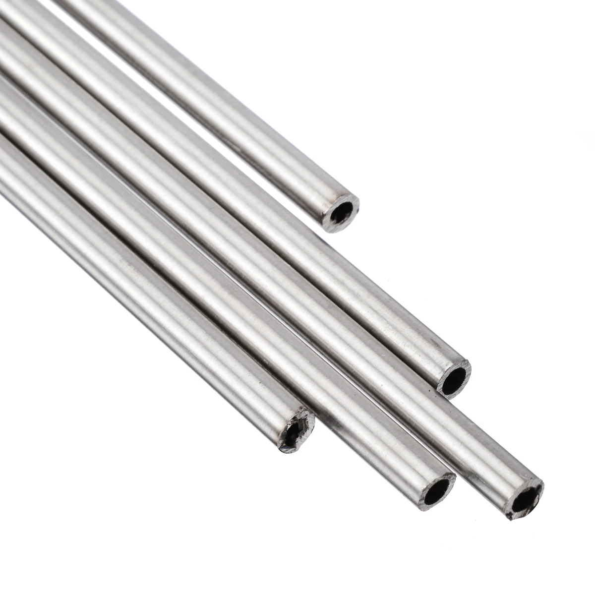 5pcs 304 Stainless Steel Capillary Tube Silver 3mm OD 2mm ID 250mm Length For Machinery