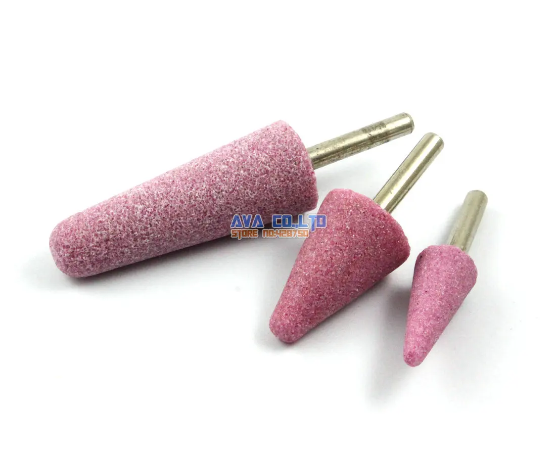1 Set 3 Pieces Cone Mounted Point Aluminum Oxide Abrasive Grinding