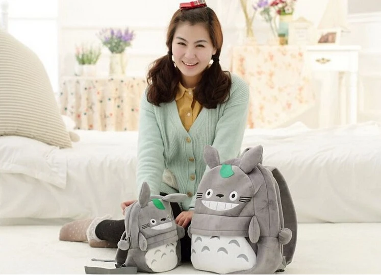 Special cartoon cute Totoro plush toys pupils shoulder bag baby backpack schoolbag children over 3 years