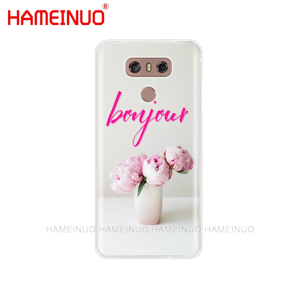 HAMEINUO цветок розовый пион чехол для телефона LG G7 Q6 G6 MINI G5 K10 K4 K8 2017 2016 X POWER 2 V20 V30