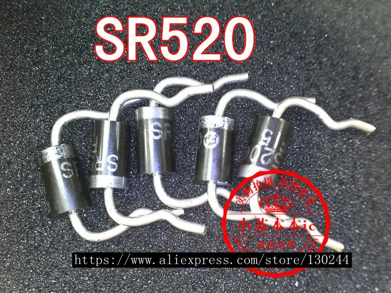 1pcs/lot Diode SR520 can replace MBR5200 SB5200 SR5200 5A / 200V In ...