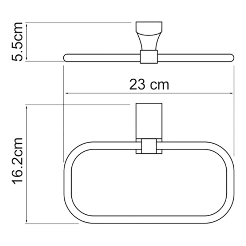 Кольцо для полотенца WasserKRAFT Exter K-5260 (Металл, уплотнительные пластиковые кольца, покрытие \