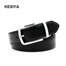 KEXIYA2017 men belt luxury high-end fashion accessories metal zinc alloy buckle reversible rotation buckle leather fashion belt