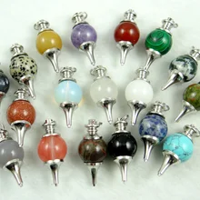 Натуральный Лазурит тигровый глаз опал Turquoises Кристалл кварц Шарм Подвески для diy ювелирных изделий ожерелья Аксессуары 10 шт