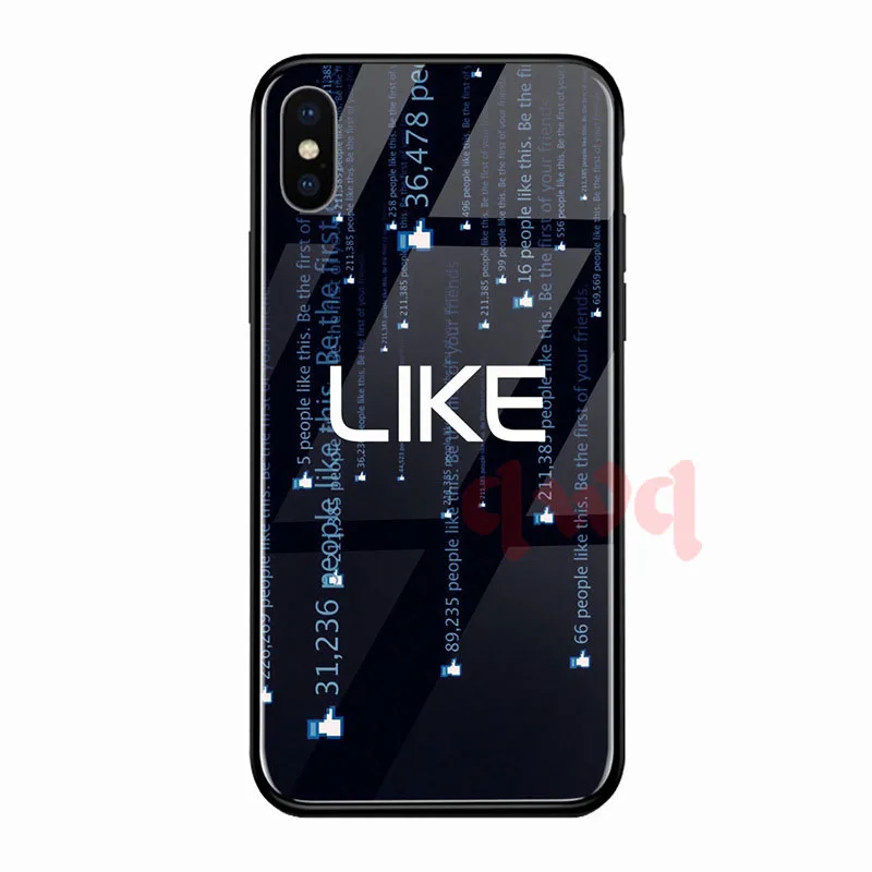 Circuit Board Tempered Glass Hard Back Phone Cases For Iphone 6 6S 7 8 Plus Full Cover For iphone X XR Xs Max TPU Soft Edge Case-B