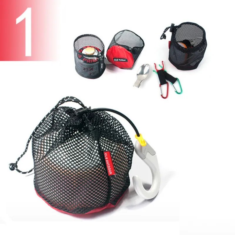 

5pcs/set Mesh Picnic Bag Travel Drawstring Storage Bag Mesh Gadgets Organizer Outdoor Camping Accessories New