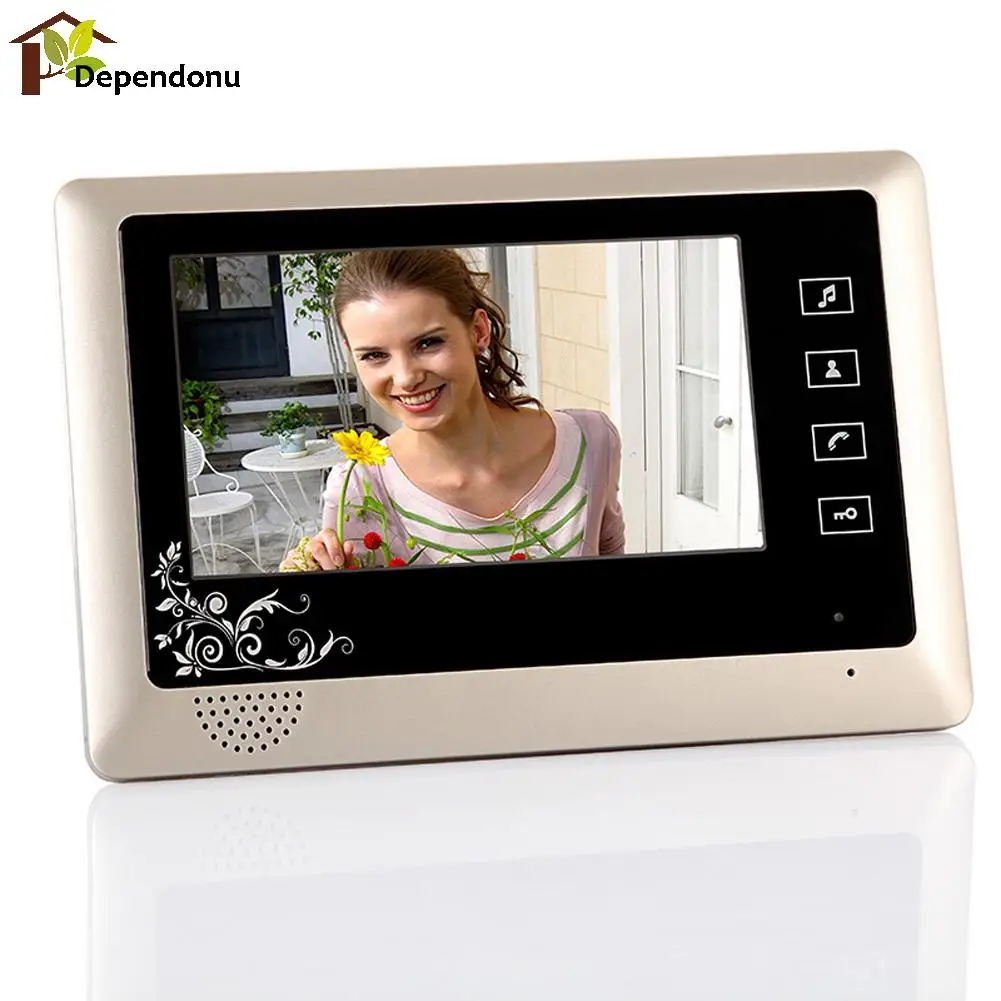 

7" Inch TFT Touch Screen LCD Color Video Door Phone Doorbell Wall mounted Intercom System Night Vision Eye Camera Doorphone