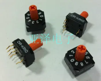 

5PCS/LOT open 10 bit rotary switch, 0-9 rotary dial switch, code switch with handle DR-KR1O