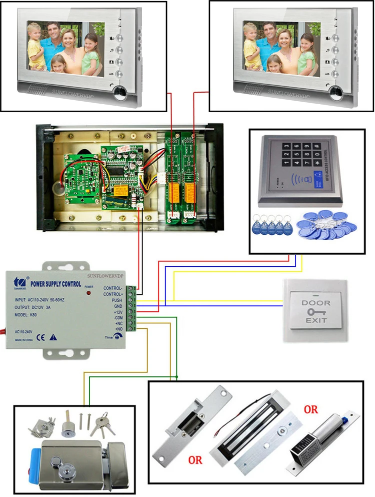 Клавиатура контроля доступа видео дверной дом 4 кнопки CCD дверь камера домофон вход телефон Rfid код видео запись комплект