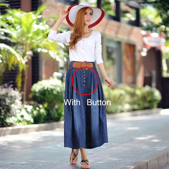 US $20.01 31% OFF|Voobuyla summer Street Style damskie spódniczki dżinsowe wysokiej talii długa jeansowa spódniczka moda damska plisowane spódniczki US $20.01 31% OFF|Voobuyla summer Street Style damskie spódniczki dżinsowe wysokiej talii długa jeansowa spódniczka moda damska plisowane spódniczki