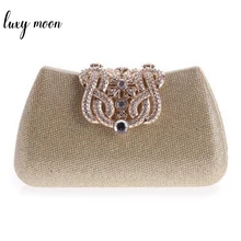 Золотой клатч полная роскошь корона с алмазами вечерние сумки Серебряный вечерний клатч для вечеринок блестящие свадебные сумочки реальное изображение