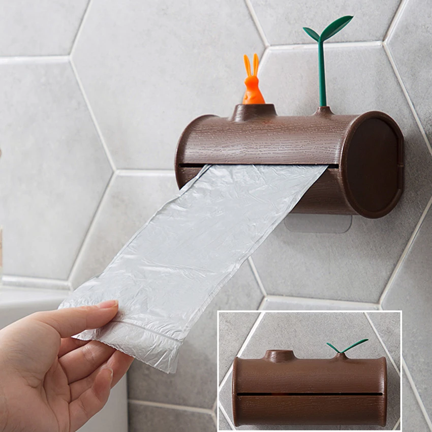 Waterproof Wall-Mounted Garbage Bag Dispenser Trash Bags Storage Container Organizer Kitchen Bathroom Plastic Bag Holder Box Waterproof Wall-Mounted Garbage Bag Dispenser Trash Bags Storage Container Organizer Kitchen Bathroom Plastic Bag Holder Box