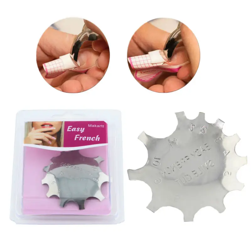 

36 Pcs/ lot Nail Clipper Cutter Nail Gel Easy French Smile Line Nail Art Tools Fake Nail Clipper Size 1-11 EASYF-02 F0214XX
