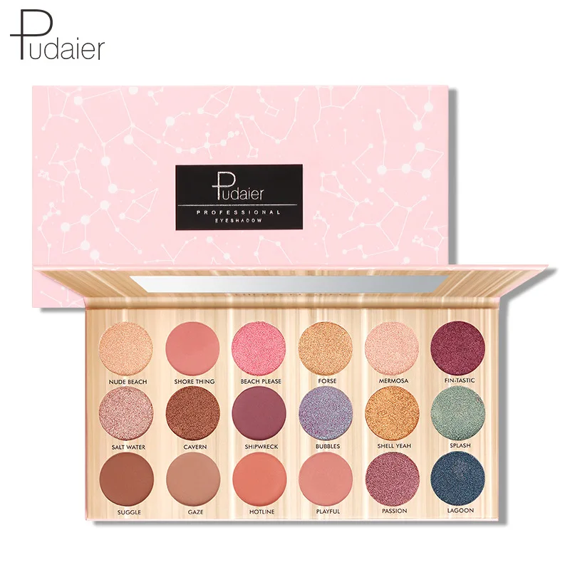 

Pudaier 18 Color Eyeshadow Tray Waterproof Not Blooming Matte Natural Nude Makeup Teenage Color Beginner Makeup Pallete
