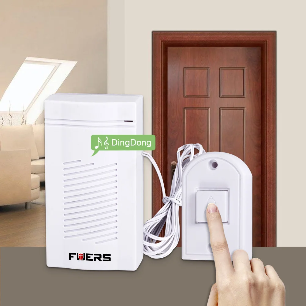 New Arrival Fuers Simple Design Wired Alarm Doorbell Loud sound volume