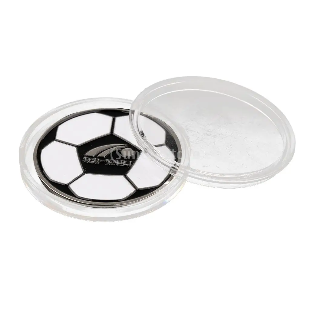 Double Sided Football Soccer Referee Flip Coin Toss Coin Plus Sports Referee Metal Whistles with Lanyard