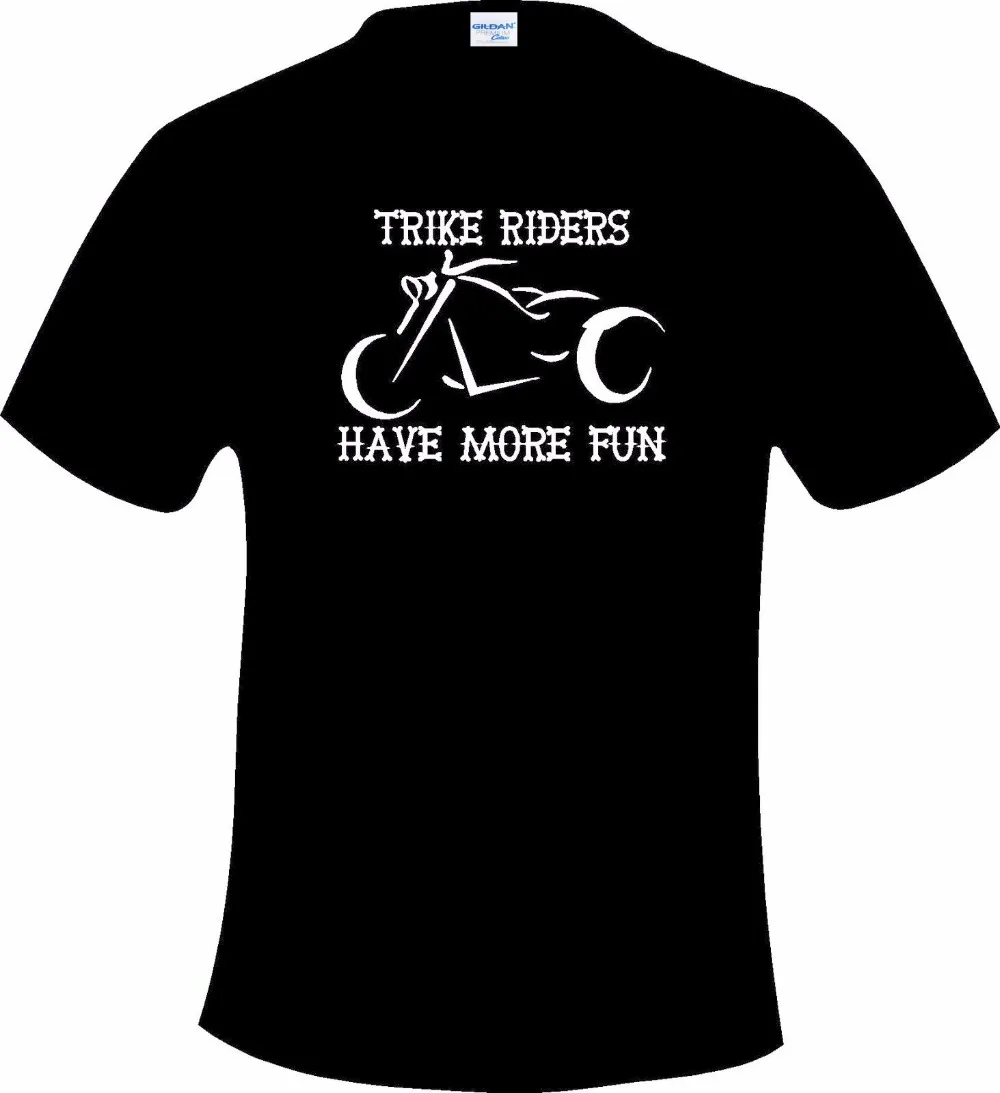 Men Brand Famous Clothing Funny Tee Shirt Trike Riders Have More Fun