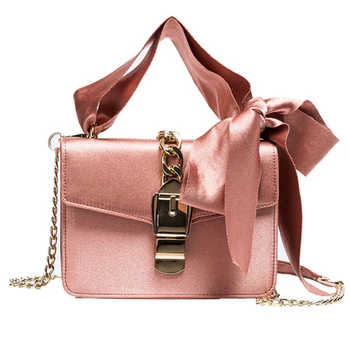

2019 Luxury Messenger Bags Women Fashion Chains Handbags Bowknot Shoulder Bag Ladies Brand Designer Crossbody Bolsa Feminina