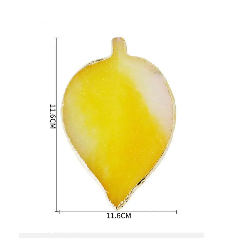Золотая Смола Агат лист палитра лоток окрашенные ногтей инструмент настольный отделка хранения кольцо блюдо Ювелирные изделия Органайзер