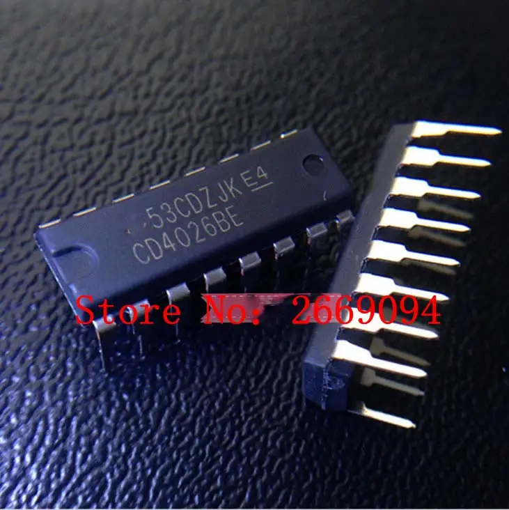 

10pcs/lot CD4026BE CD4026 4026 IC COUNTER/DIVIDR DECADE 16-DIP Best quality