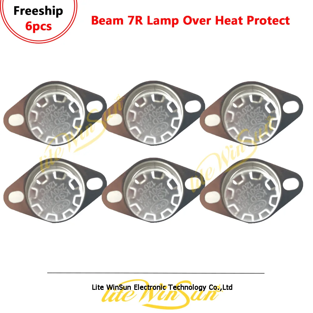 

6pcs Beam 7R Moving Head Lighting Lamp Protect Socket Over-Heat Protect Temperature Sensor Ceramic Thermostat