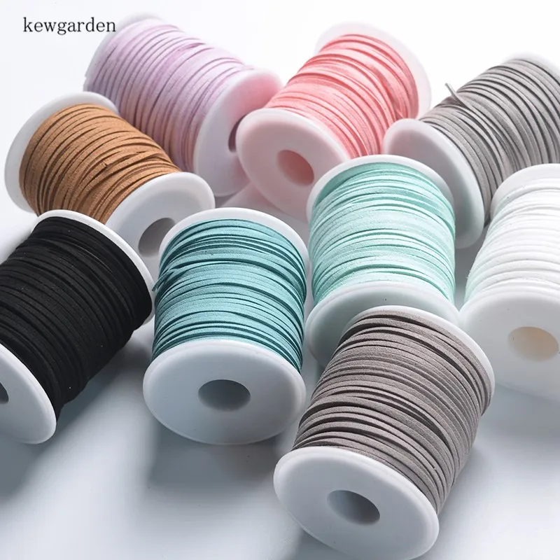 

Kewgarden Packing Webbing Buckskin Rope Ribbon DIY Tassel Hair Bow Accessories Satin Ribbons Handmade Tape 50 Yards
