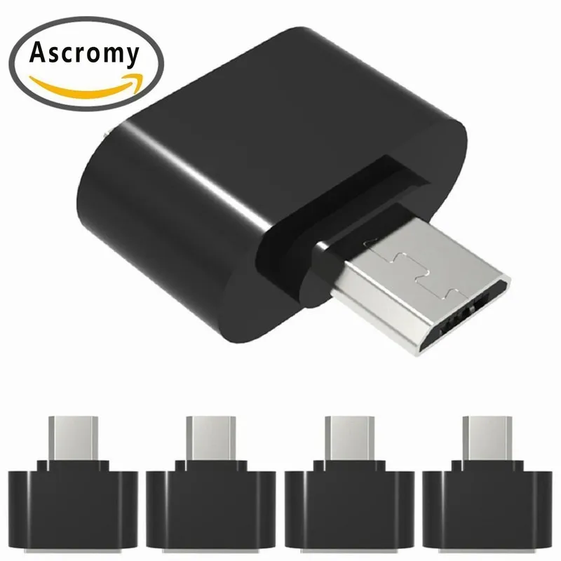 Ascromy 5 шт MicroUSB OTG адаптер для Xiaomi Redmi 4 pro 3 samsung Galaxy S7 edge S6 S6edge note 5 сотовый телефон Android смартфон