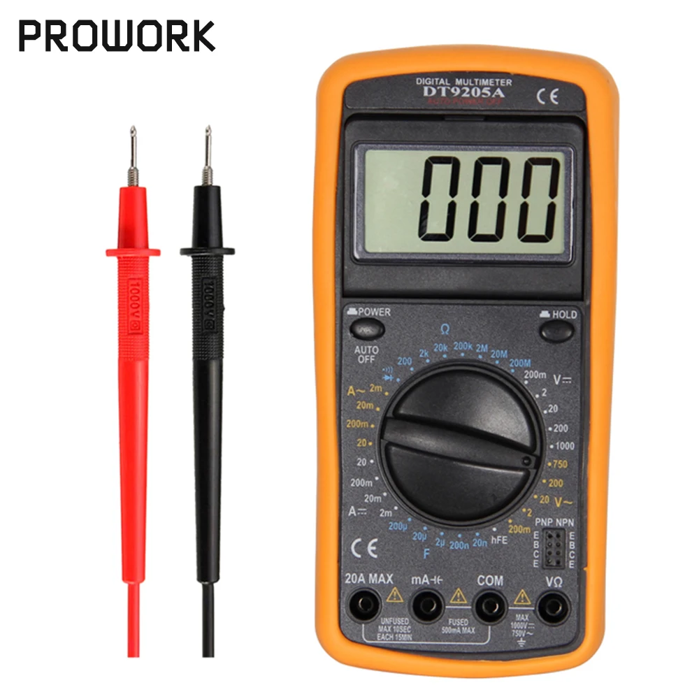 Numérique Multimètre Électrique Multimètre Voltmètre Ohm AC Ampèremètre