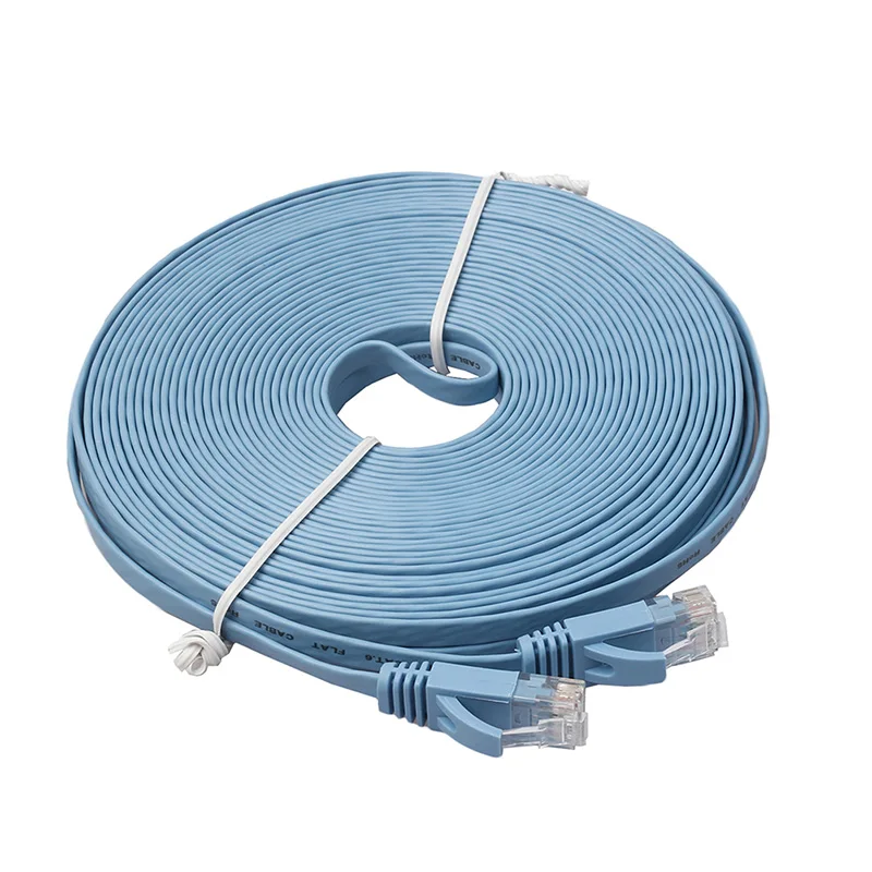 Новый 15 м белый Ethernet CAT6 Интернет сети плоский кабель патч-корд привести RJ45 для ПК маршрутизатор Горячие