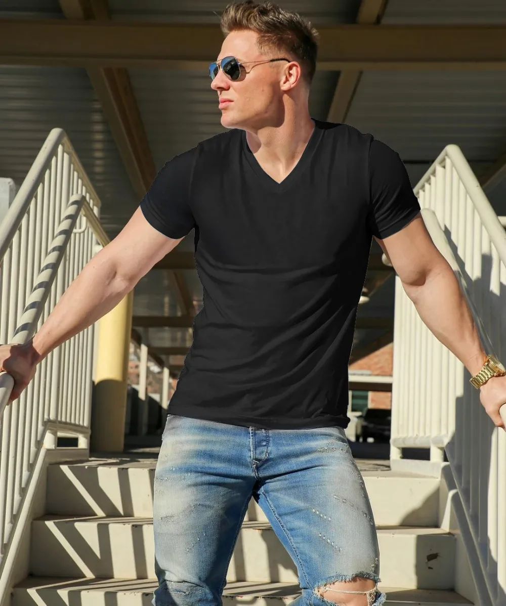 men's fitted undershirts stretch