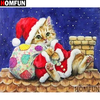 

HOMFUN Full Square/Round Drill 5D DIY Diamond Painting "Cartoon cat" Embroidery Cross Stitch 5D Home Decor Gift A13848