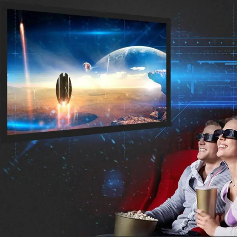 4/3 ткань быстро складной стол подвесной проекционный экран занавес для HD 3D СИД-проектор Смарт фильм проекционные экраны дисплей