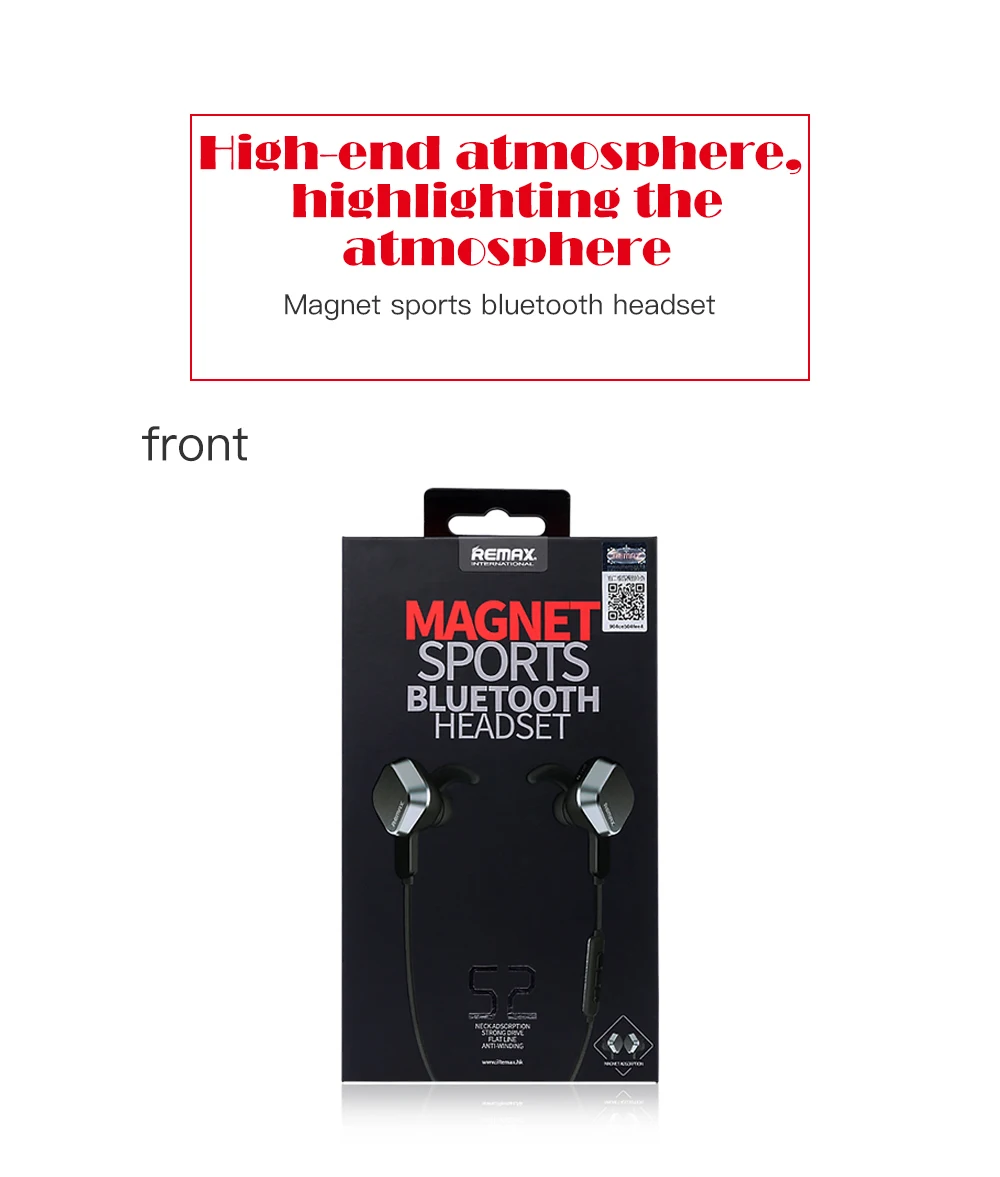 Remax S2 Wireless Magnetic Sports Earphone Bluetooth 4.2 Stereo Sound Headphone (13)