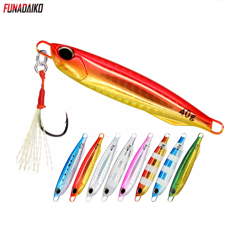 

FUNADAIKO 5pcs/lot kabura metal lead jig jigging lure Artificial Lure Slow jig Fishing tackle inchiku 30g 40g 60g