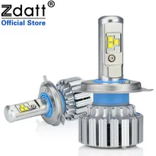 Zdatt 2 шт. супер яркий H4 светодиодные лампы canbus 80 Вт 8000Lm фар H1 H7 H8 H9 H11 светодиодные лампы для авто 12 В туман лампа автомобилей