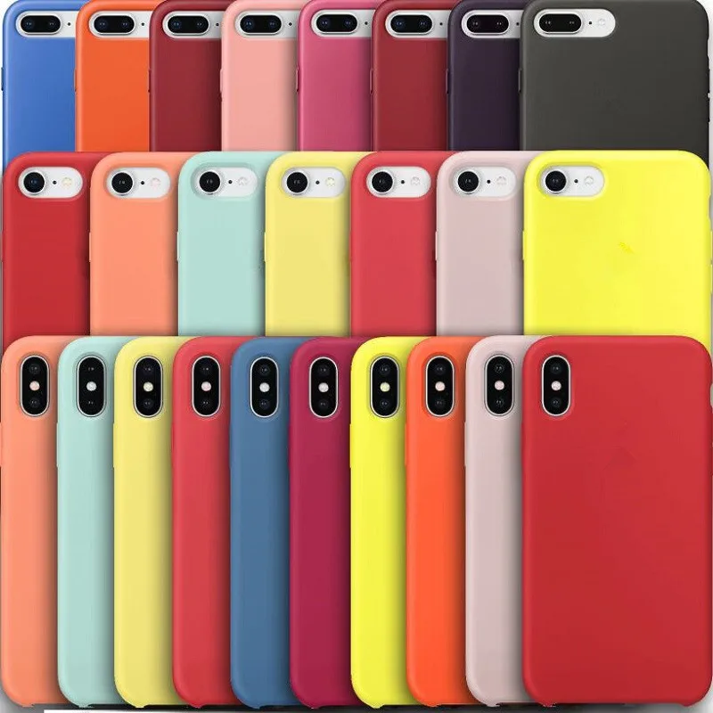 

2019 New Silicone Phone Case for iphone 7 8 6 6s plus Case Pure color soft Back Cover For iphone X xs max XR Case