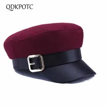 QDKPOTC, новинка, унисекс, береты, шапка для женщин и мужчин, модная,, прошитая, военная шапка, s, Осень-зима, брендовые шапки, газетная Кепка