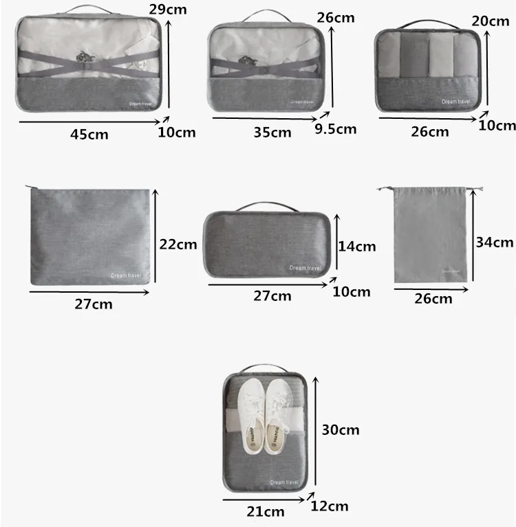 Rojeam Packing Cubes 8 Pcs Travel Luggage Organizer Packing Organizers Set Alpaca