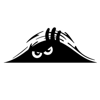 

2PCS Black 3D Peeking Eyes for Car Bumper Window Wall Vinyl Decal Sticker Hot