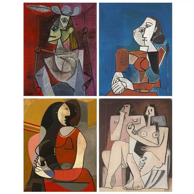 

European Picasso abstract Nursery Canvas Painting figure Art Oil Poster Wall Picture for Living Room Home Decor No Frame