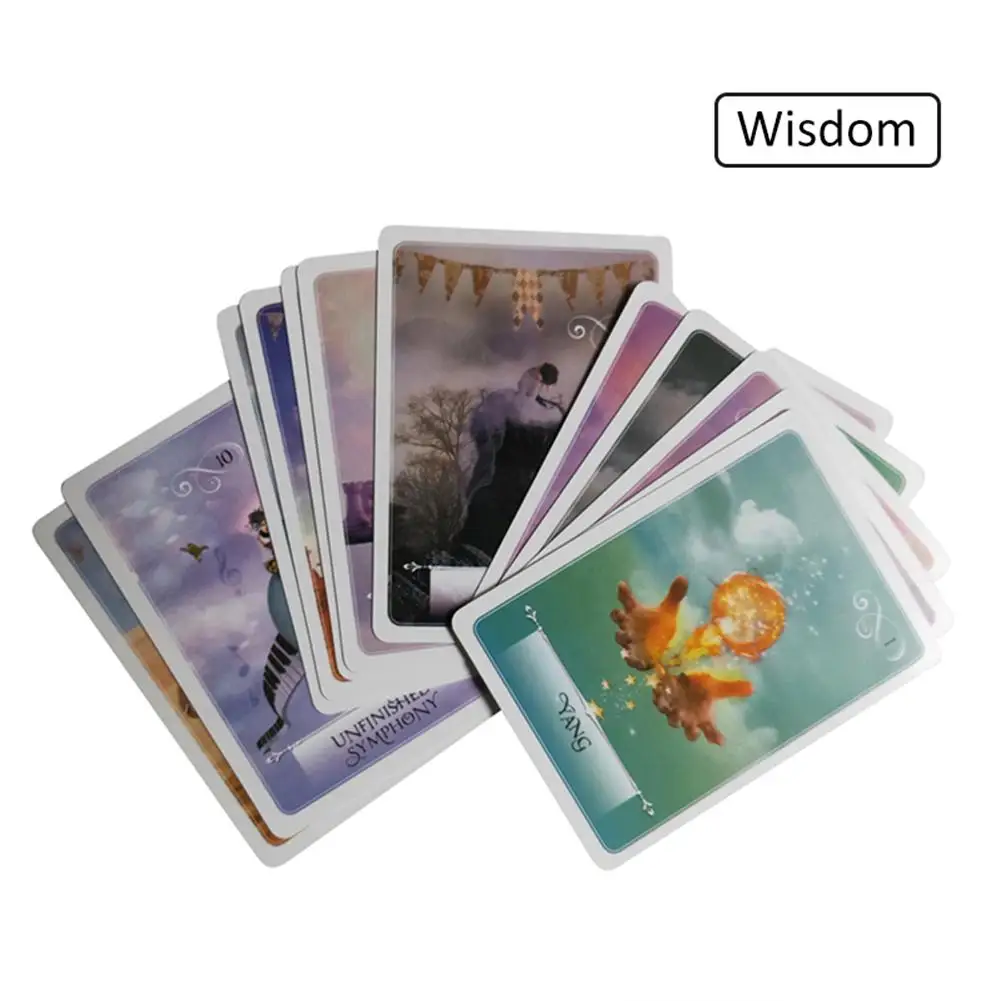 Новое поступление английская Вселенная Oracle Card Deck 52 карты, таинственные карты Таро руководство-гадание Fate настольная игра - Цвет: wisdom
