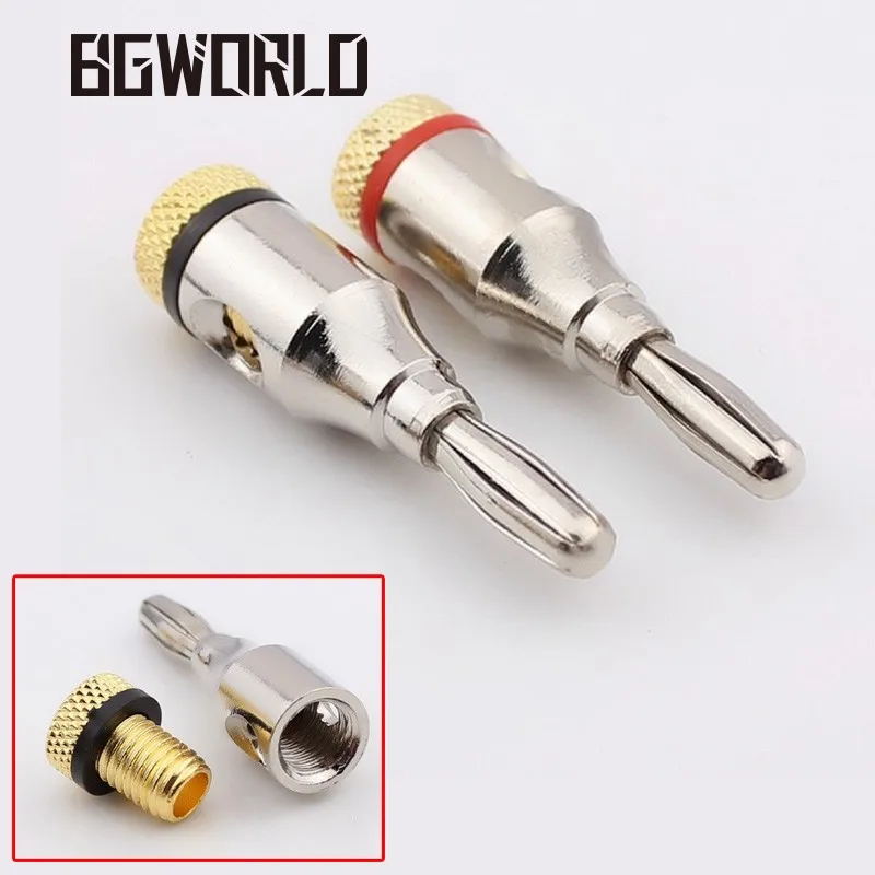 1pcs 4mm speakers banana plugs stereo plug adpter for speaker amplifier