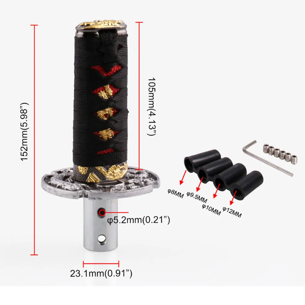 Jdm короткий самурайский Серебряный Дракон ручка переключения меча 152mm205mm металлический Утяжеленный Катана переключения для универсального автомобиля