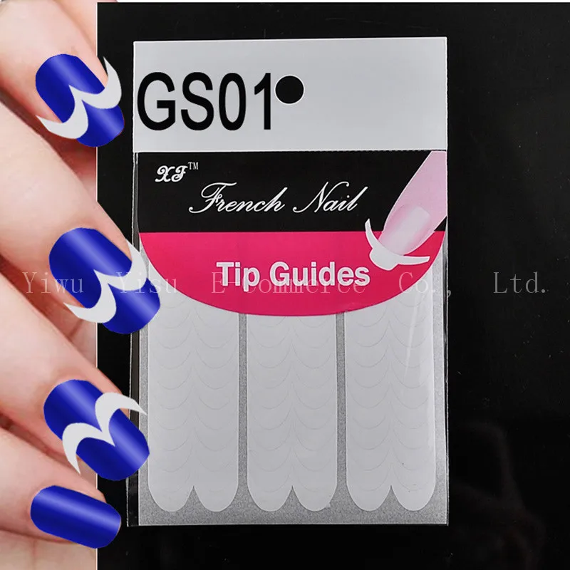 120pcs Nail DIY Art Sticker Form Fringe Guides Sticker French Manicure